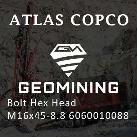 6060010088 БОЛТ С ШЕСТИГРАННОЙ ГОЛОВКОЙ M16X45-8.8 Atlas Copco / Epiroc