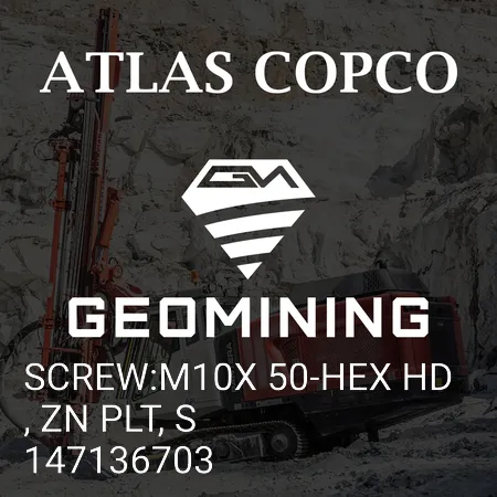 147136703 ВИНТ:M10X 50-HEX HD, ZN PLT, S Atlas Copco / Epiroc
