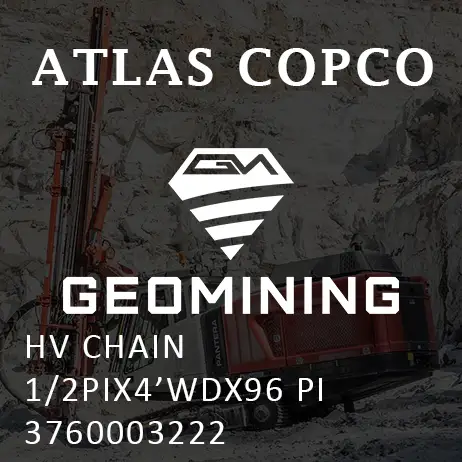 3760003222 ЦЕПЬ ВЫСОКОГО НАПРЯЖЕНИЯ 1/2PIX4'WDX96 PI Atlas Copco / Epiroc