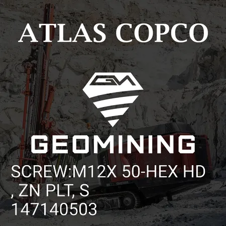 147140503 ВИНТ:M12X 50-HEX HD, ZN PLT, S Atlas Copco / Epiroc