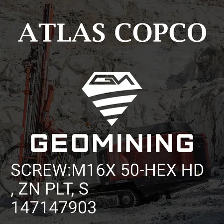 147147903 ВИНТ:M16X 50-HEX HD, ZN PLT, S Atlas Copco / Epiroc